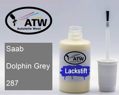 Saab, Dolphin Grey, 287: 20ml Lackstift, von ATW Autoteile West.